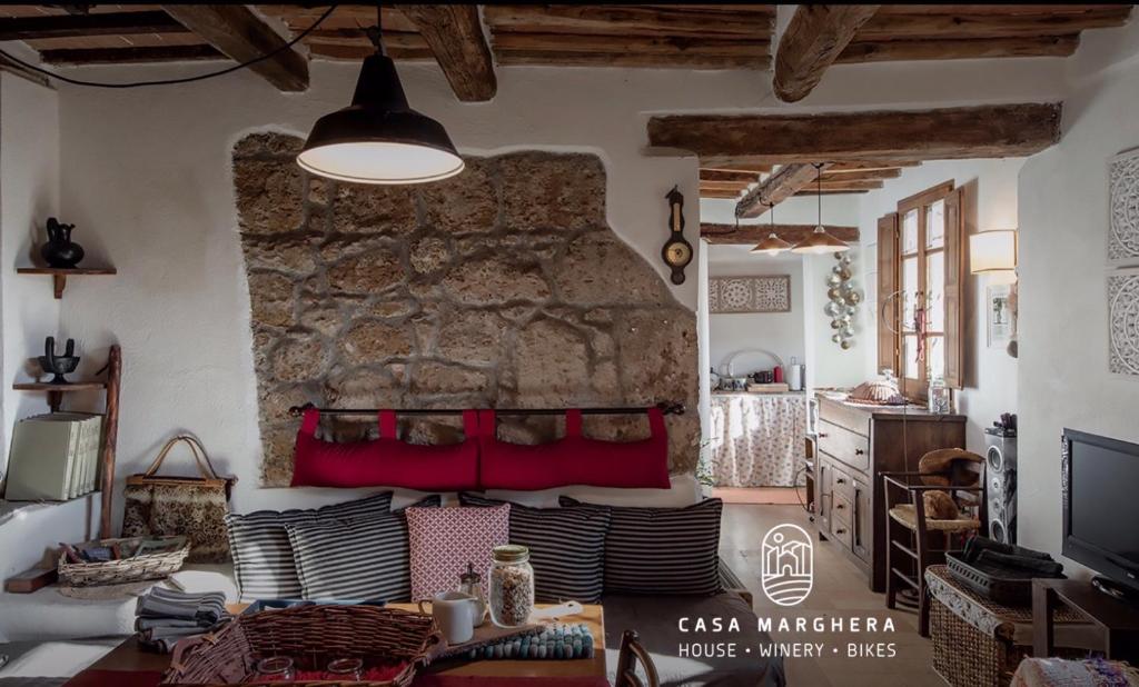 Część wypoczynkowa w obiekcie Casa Marghera House Winery Bikes