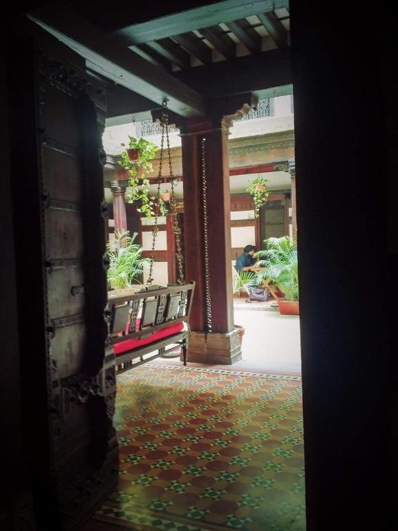 Posezení v ubytování Deewanji Ni Haveli