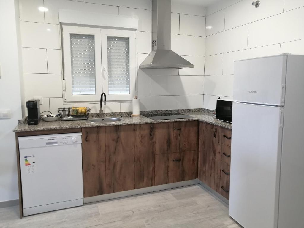 A kitchen or kitchenette at Gegant de Pedra Apartaments