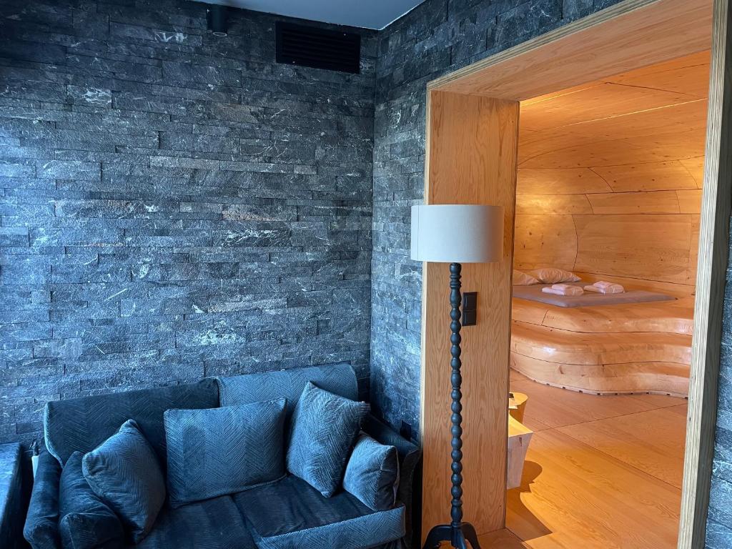 Posezení v ubytování Υάδες Mountain Resort