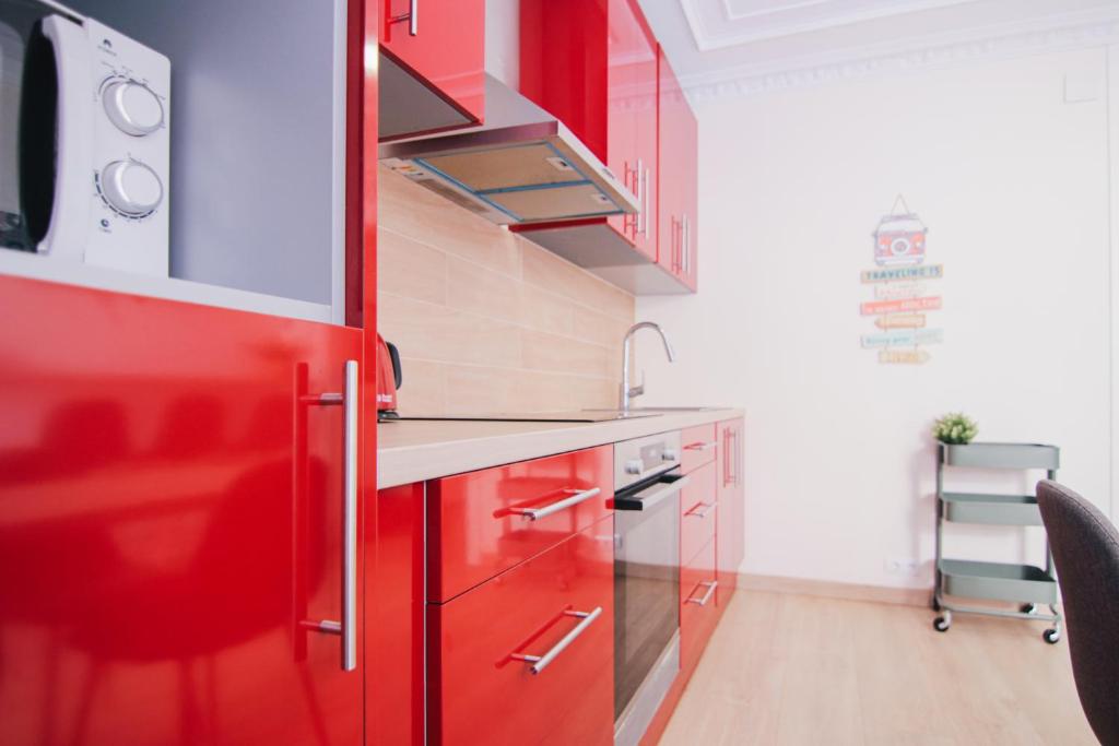 Kuchyňa alebo kuchynka v ubytovaní HA Balmes Terrace Apartments