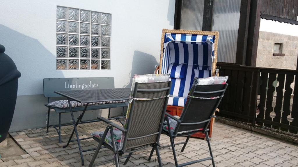 Balkón nebo terasa v ubytování Ferienwohnung Rettinger