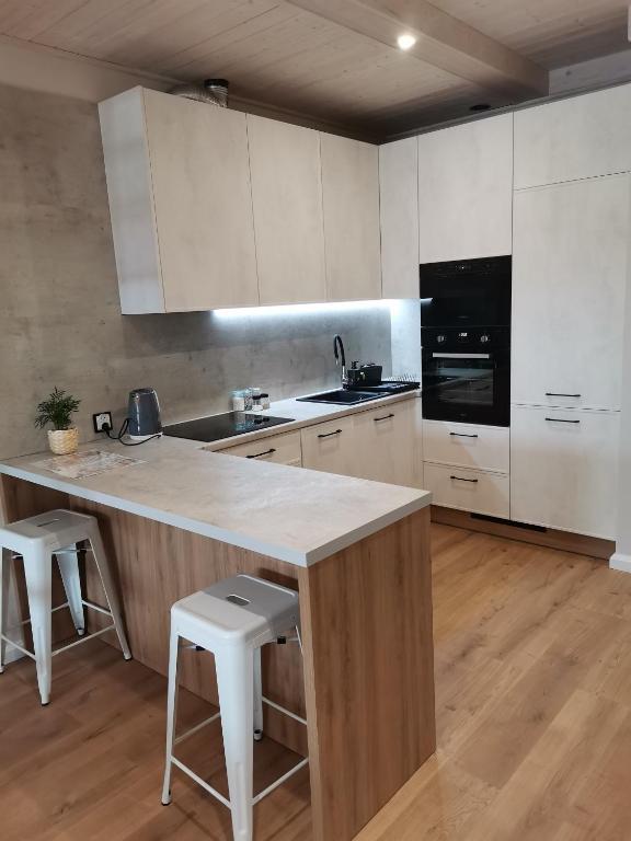 Kuchyň nebo kuchyňský kout v ubytování Topaz Apartamenty