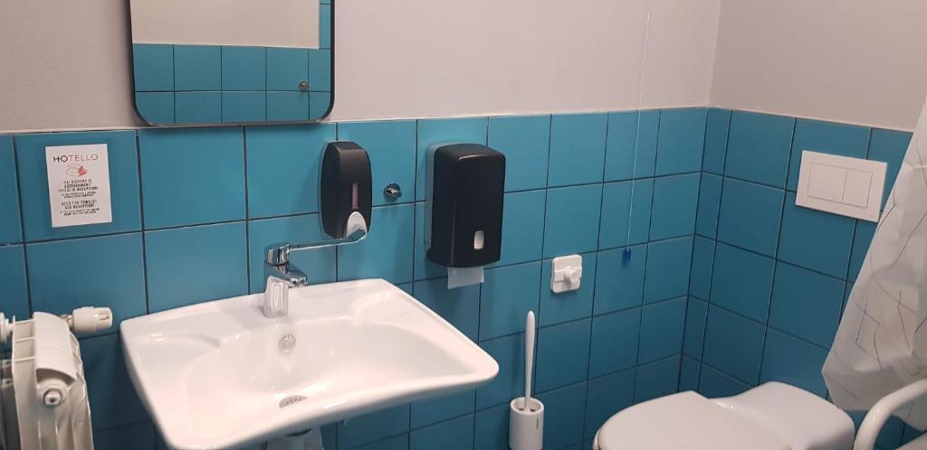 Koupelna v ubytování Hotello Hostel