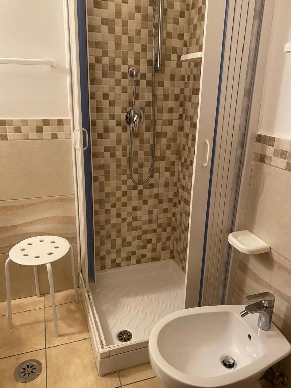 Koupelna v ubytování Hotel Germania