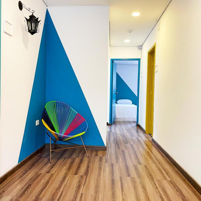 Posezení v ubytování Hostal Macondo Bogotá
