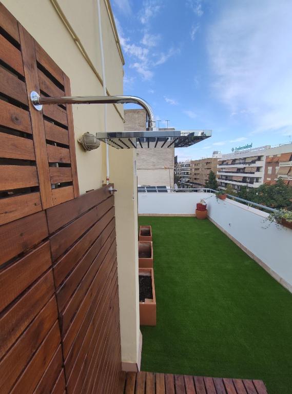 Balkón alebo terasa v ubytovaní New Samay Hostel
