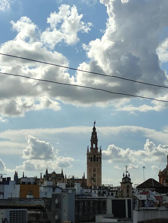 Výhľad na mesto Sevilla alebo výhľad na mesto priamo z hostela