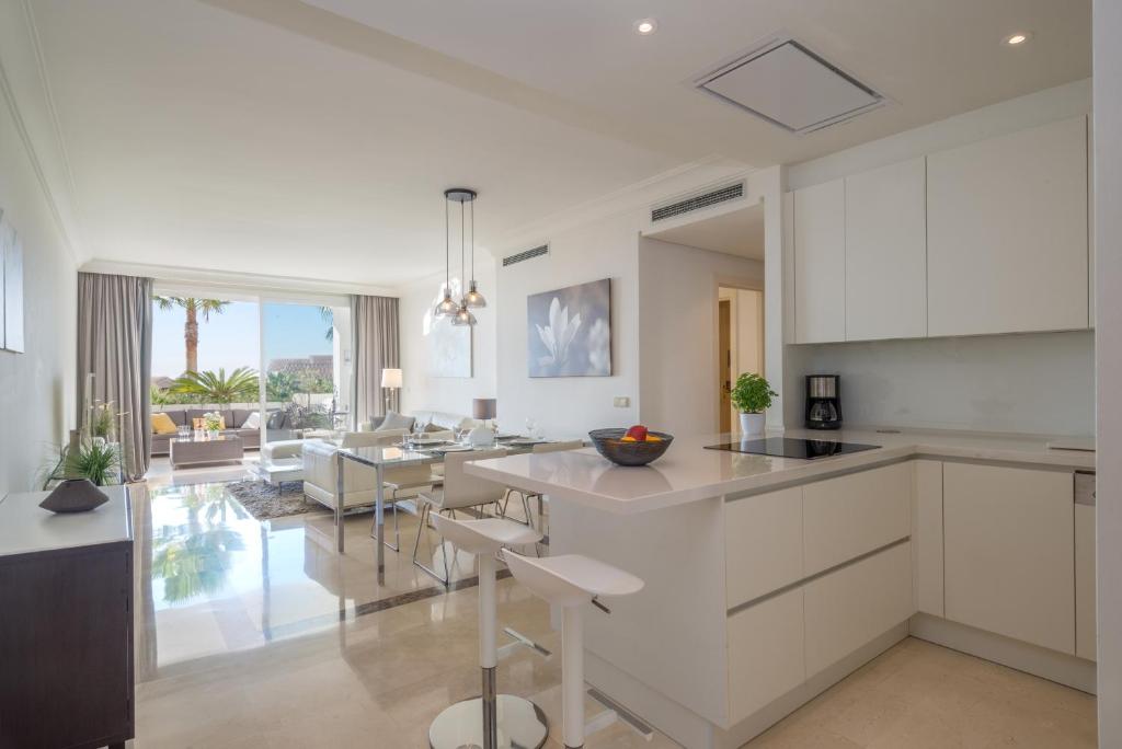 Kuchyň nebo kuchyňský kout v ubytování Seaview Flat Benahavis-marbella