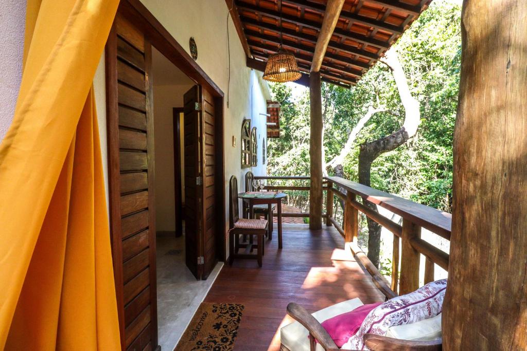 Balkón nebo terasa v ubytování Pipa Surf Yoga Apartamento e Suítes com cozinha completa