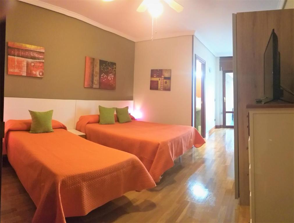Postel nebo postele na pokoji v ubytování Alojamientos Pamplona