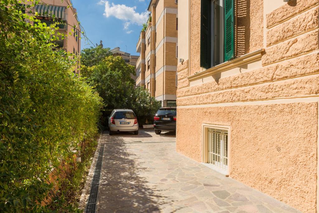 Budynek, w którym mieści się apartament