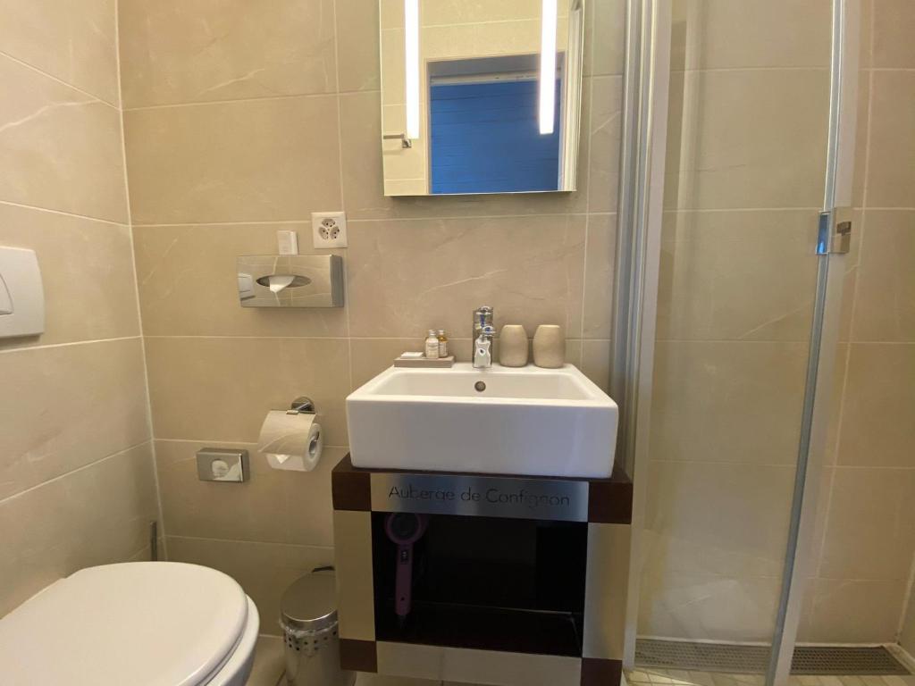 Koupelna v ubytování Auberge de Confignon