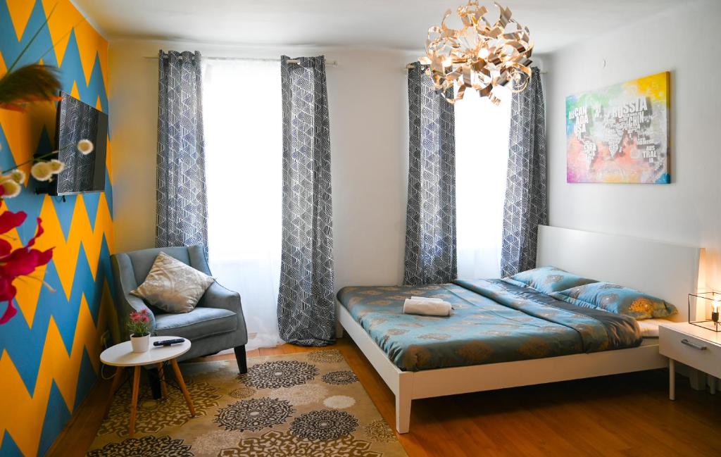 Posteľ alebo postele v izbe v ubytovaní Backpacker Apartment Bahnhof