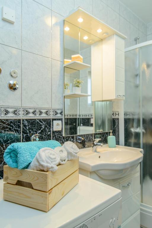 Koupelna v ubytování Apartments Dubravka