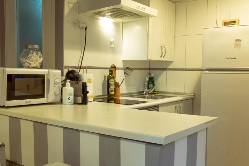 Kuchyň nebo kuchyňský kout v ubytování Apartamento Ene one