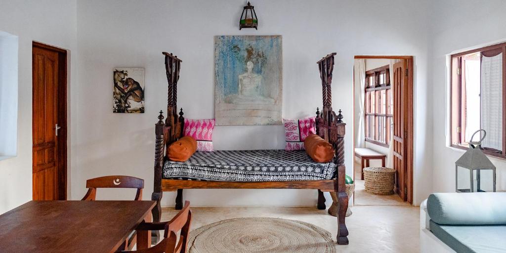 Χώρος καθιστικού στο Jua House