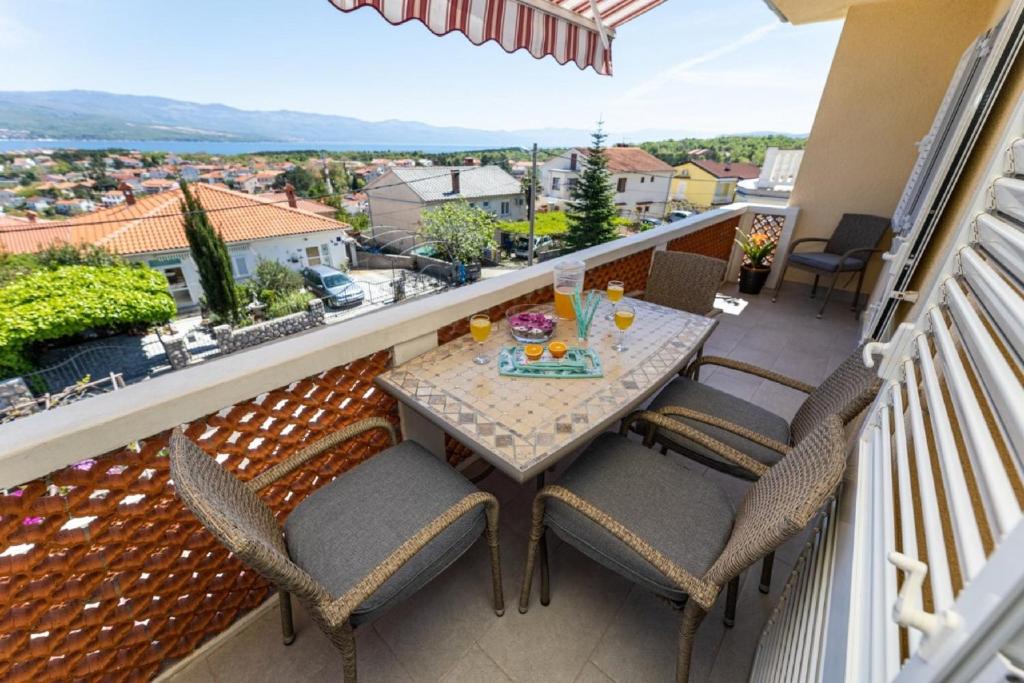 Balkón nebo terasa v ubytování Apartman Gržetić