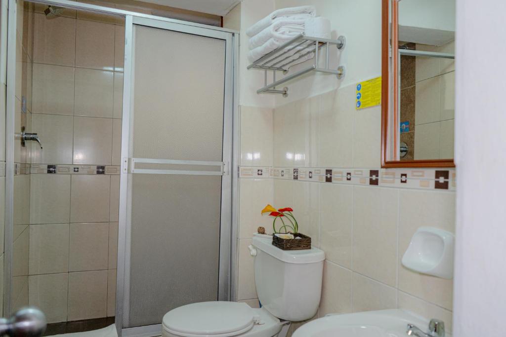 Koupelna v ubytování Rincón Familiar Hostel Boutique
