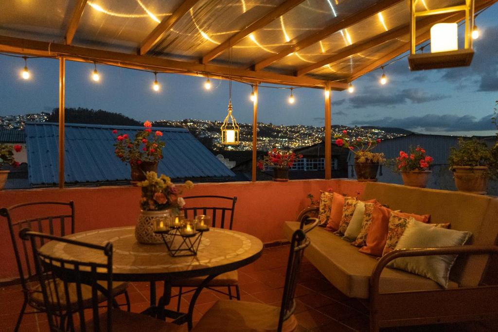 Balkón nebo terasa v ubytování Rincón Familiar Hostel Boutique