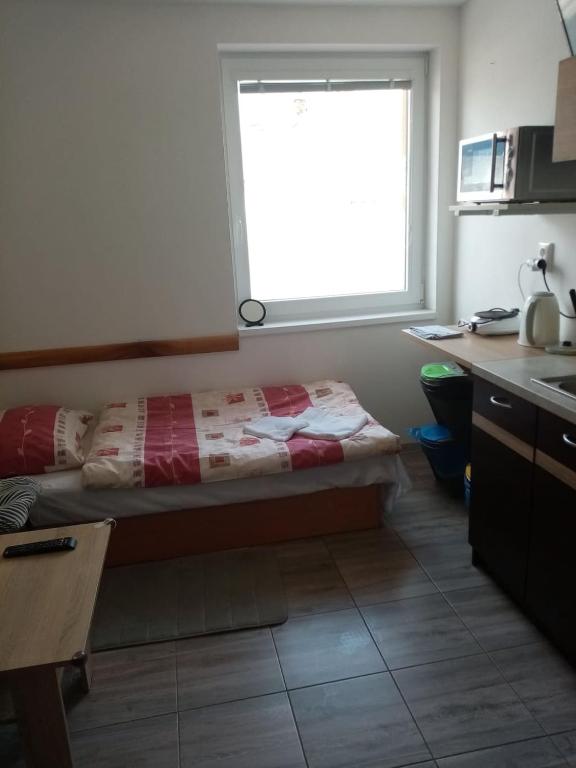 Postel nebo postele na pokoji v ubytování Ivachnová 84