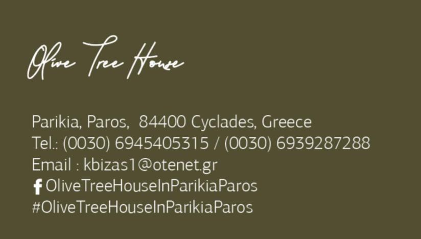 Certifikát, ocenenie alebo iný dokument vystavený v ubytovaní Olive Tree House in Parikia