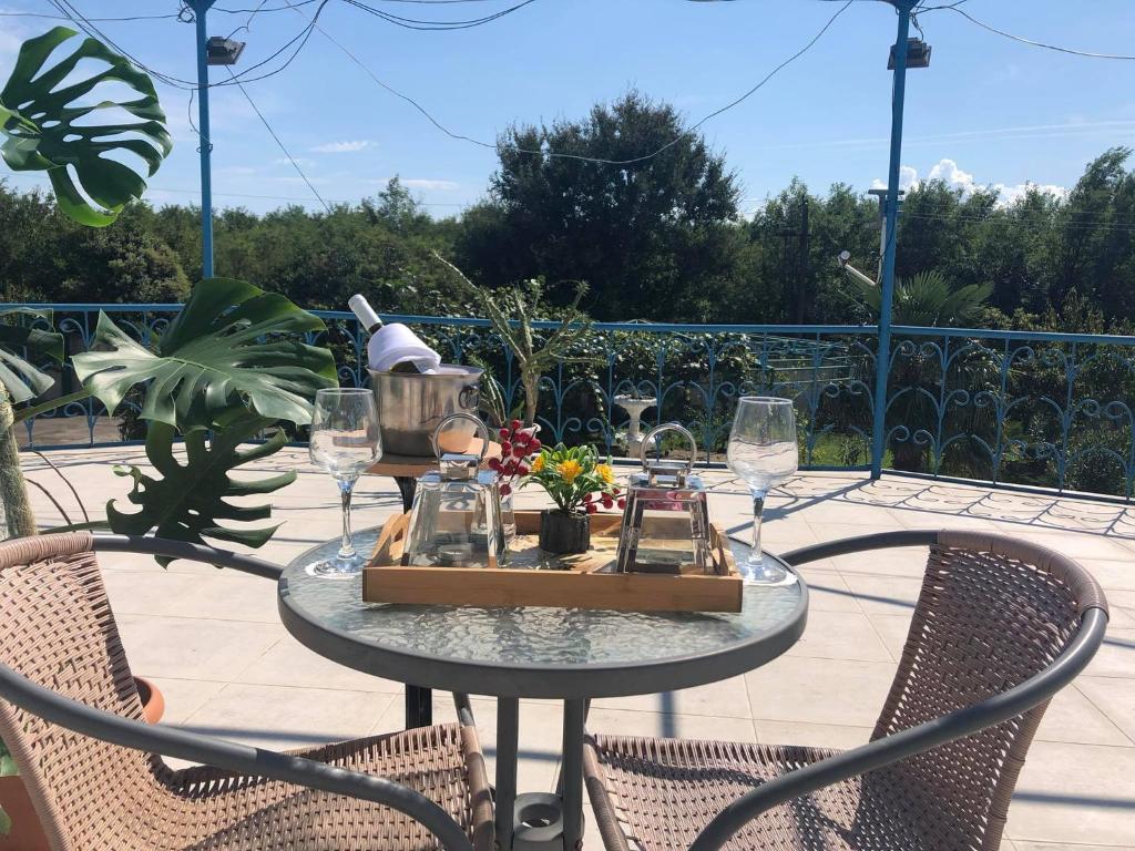 Balkón nebo terasa v ubytování Europa Hotel-Kutaisi
