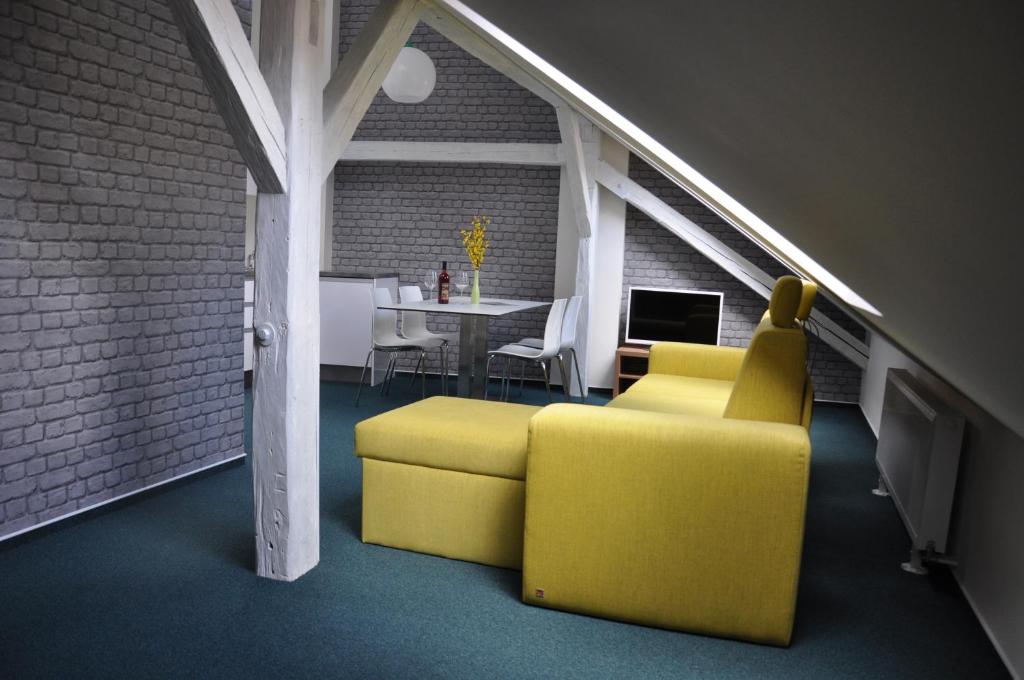 Posezení v ubytování ADC Design Apartmány