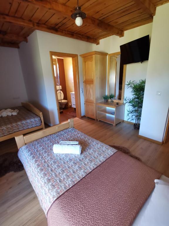 Posteľ alebo postele v izbe v ubytovaní Plitvice Antico