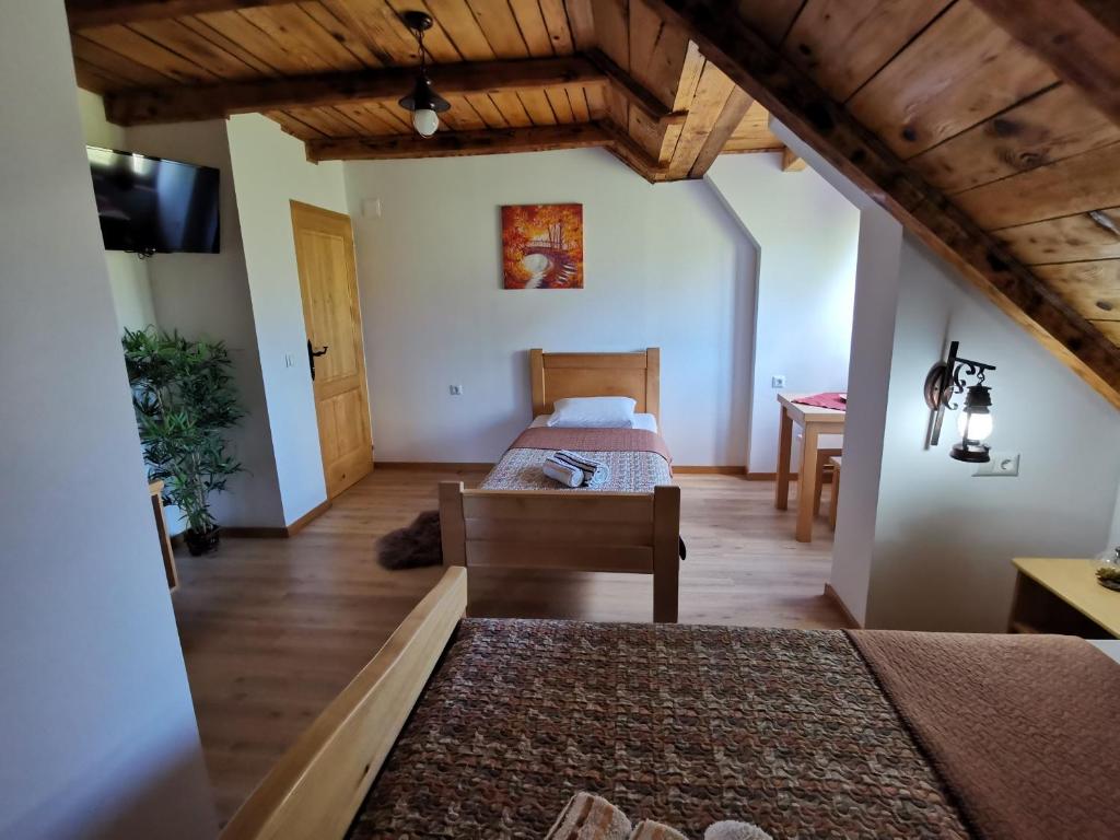 Posteľ alebo postele v izbe v ubytovaní Plitvice Antico