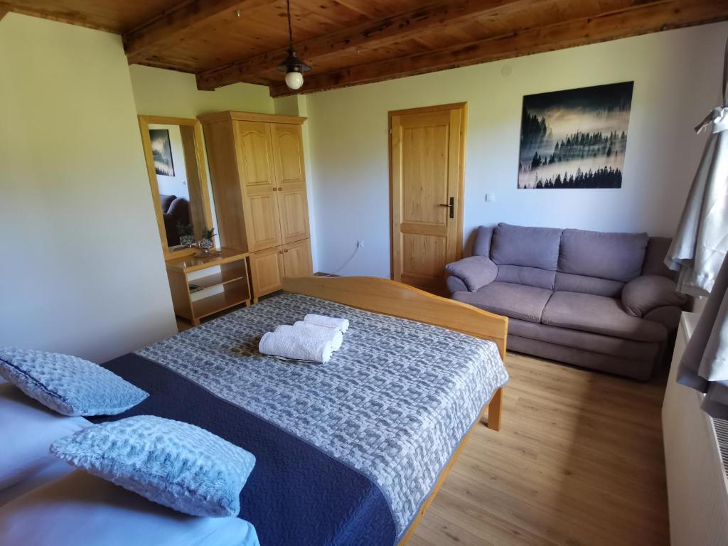 Posteľ alebo postele v izbe v ubytovaní Plitvice Antico