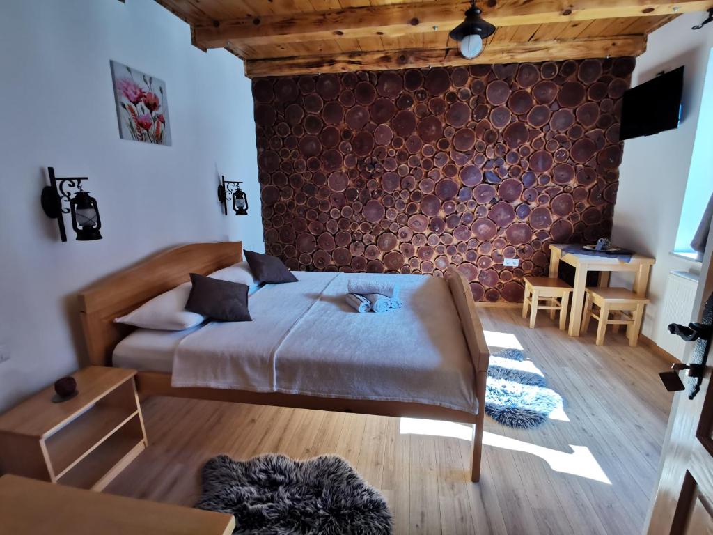 Posteľ alebo postele v izbe v ubytovaní Plitvice Antico