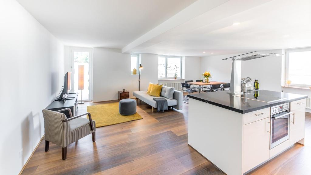 Kuchyň nebo kuchyňský kout v ubytování Boutique Hotel St. Georg