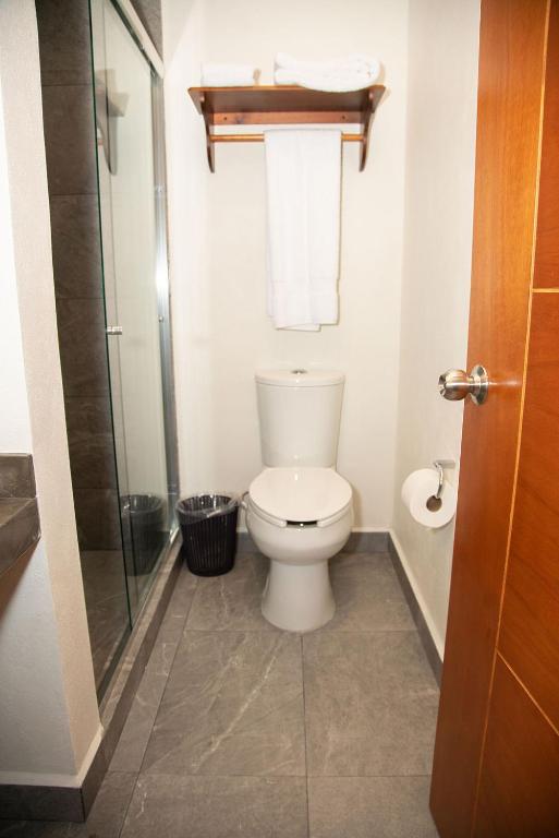 Koupelna v ubytování Hotel Danini