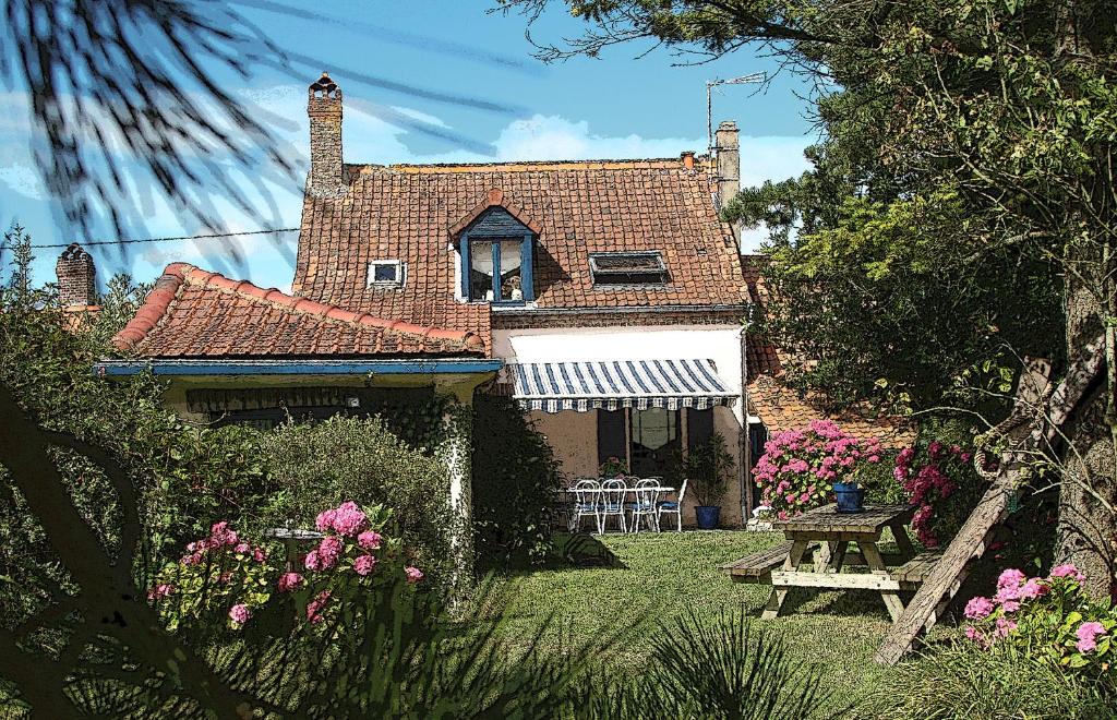 Zahrada ubytování Maison favieres baie de Somme