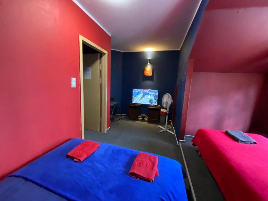 Posteľ alebo postele v izbe v ubytovaní Hostel Galaxy