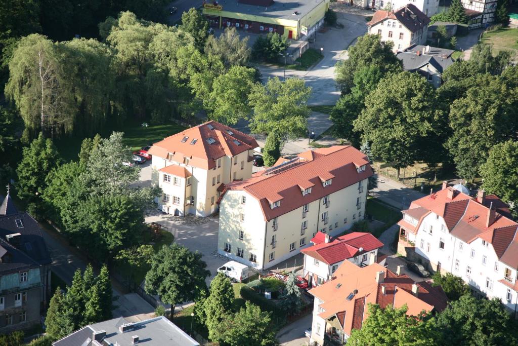 Pohľad z vtáčej perspektívy na ubytovanie Villa Tilia