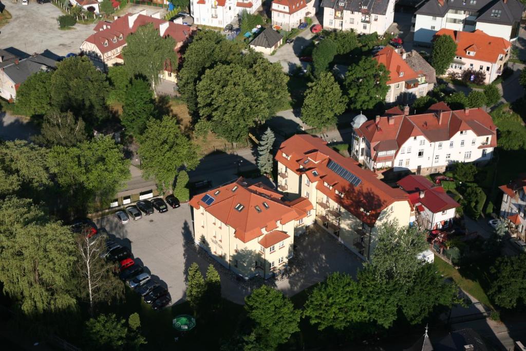 Pohľad z vtáčej perspektívy na ubytovanie Villa Tilia
