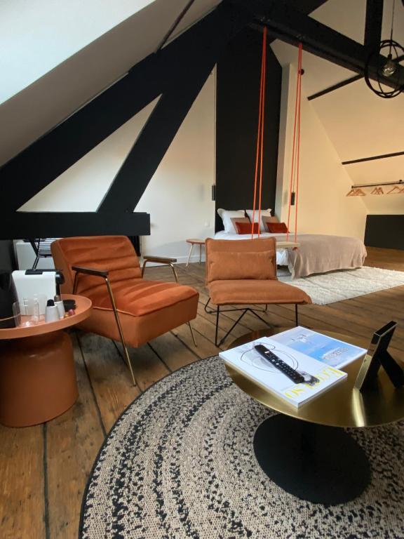 Posezení v ubytování LAROZIERE Chambres d’hôtes