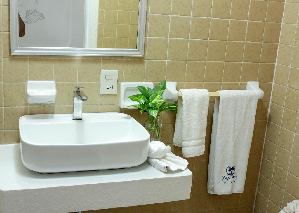 Koupelna v ubytování Vallartasol Hotel