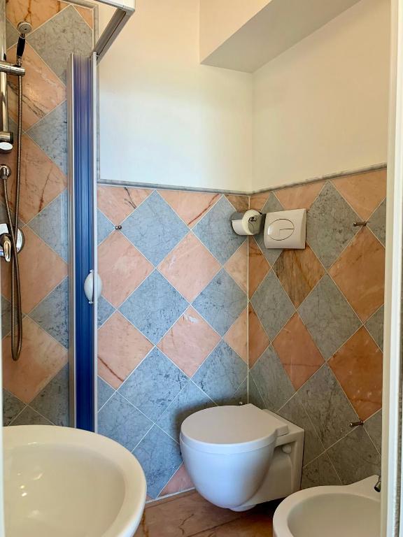 Koupelna v ubytování B&B Mare Blu