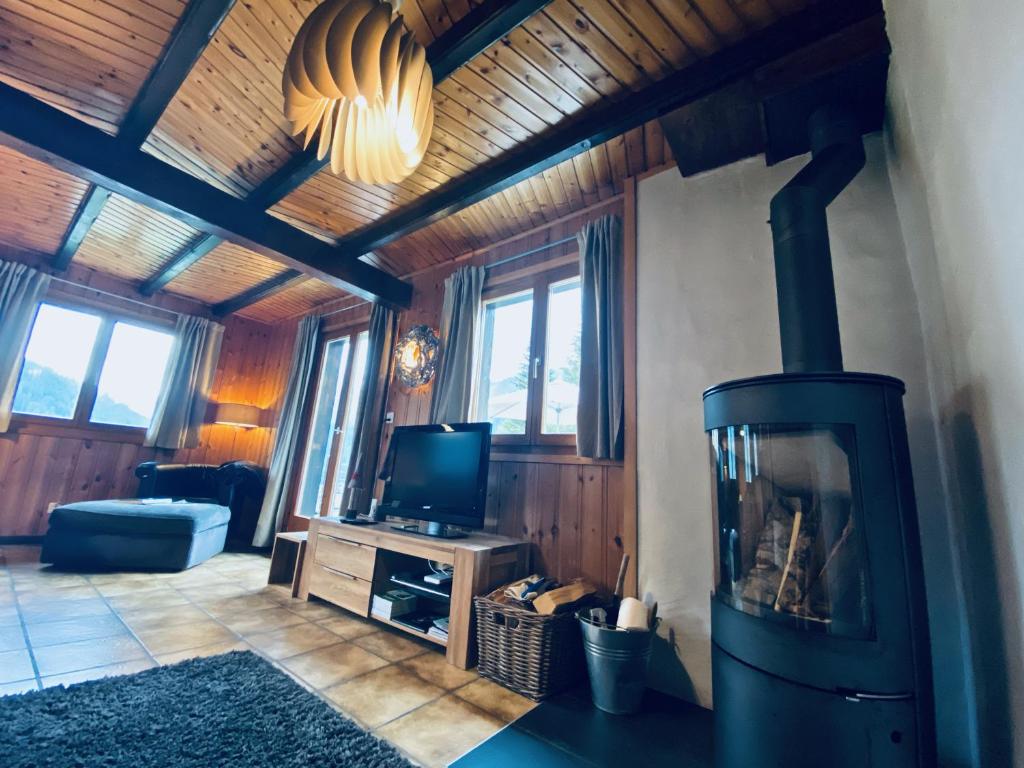 Posezení v ubytování Chalet Le Jeuna