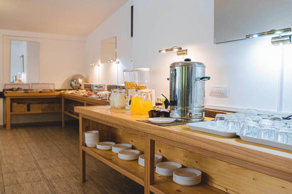 Kuchyň nebo kuchyňský kout v ubytování Hotel Class