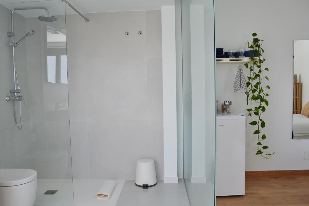 Kúpeľňa v ubytovaní Habitación con baño y entrada independiente