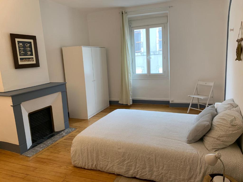 Postel nebo postele na pokoji v ubytování Elégant Appartement T3 hypercentre de Mazamet