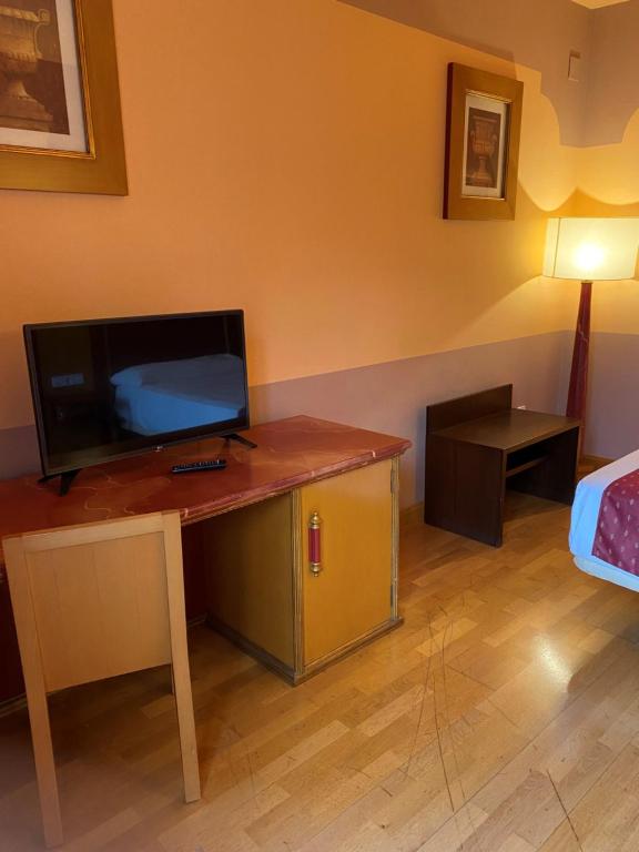 TV a/nebo společenská místnost v ubytování Hotel Fuente Las Piedras