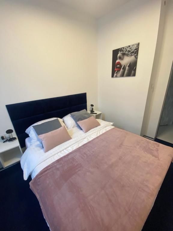 Postel nebo postele na pokoji v ubytování Apartamenty Planeta
