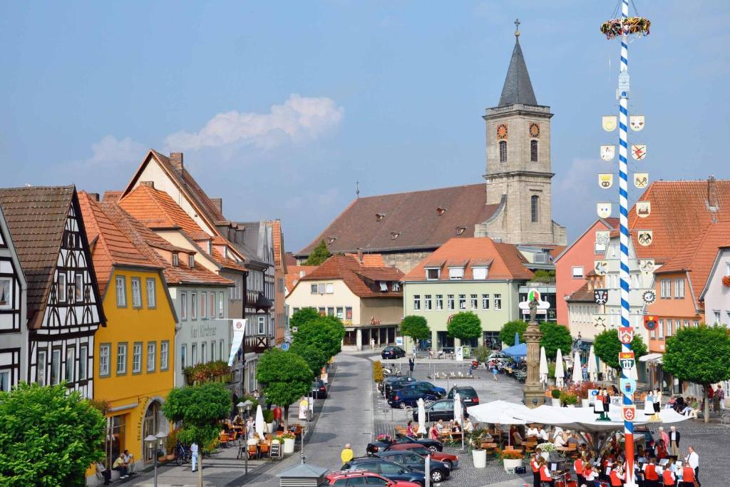 Nespecifikovaný výhled na destinaci Bad Neustadt an der Saale nebo výhled na město při pohledu z apartmánu