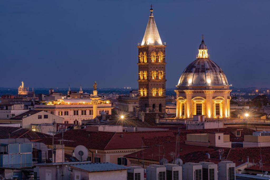 Vista generica su Roma o vista sulla città dall'interno dell'hotel