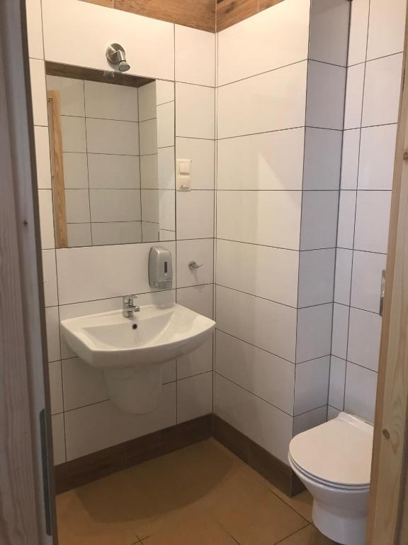 Koupelna v ubytování Siedem Drzew